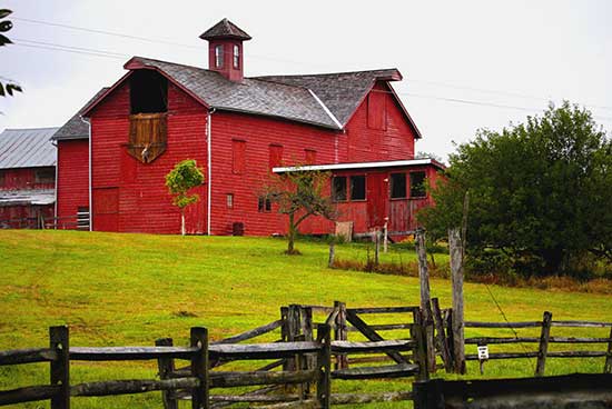 discover central new jersey image of a red barn on howell farm